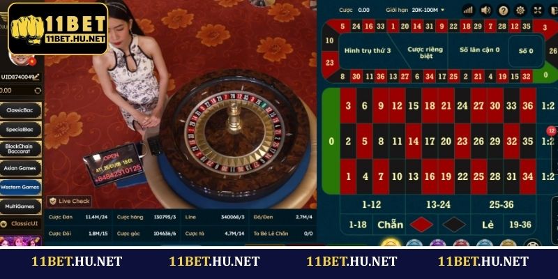 Vài nét cơ bản về Live Roulette 11BET